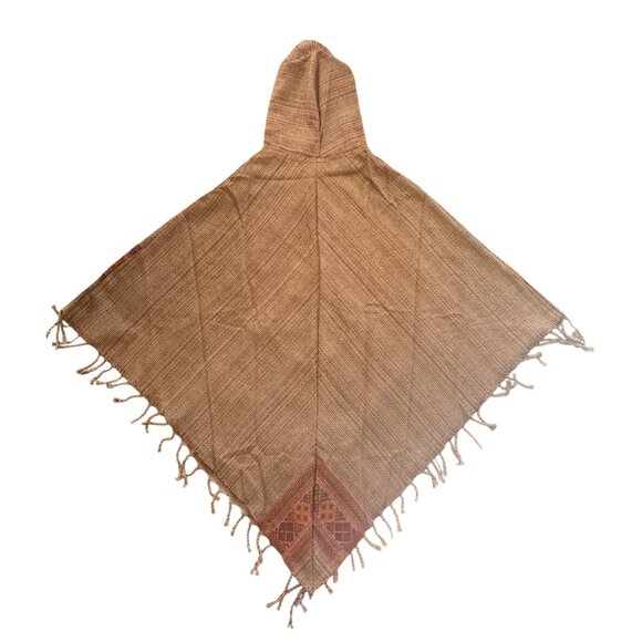 Handwoven Hooded Poncho – Women’s Size Large - Picture 2 of 3